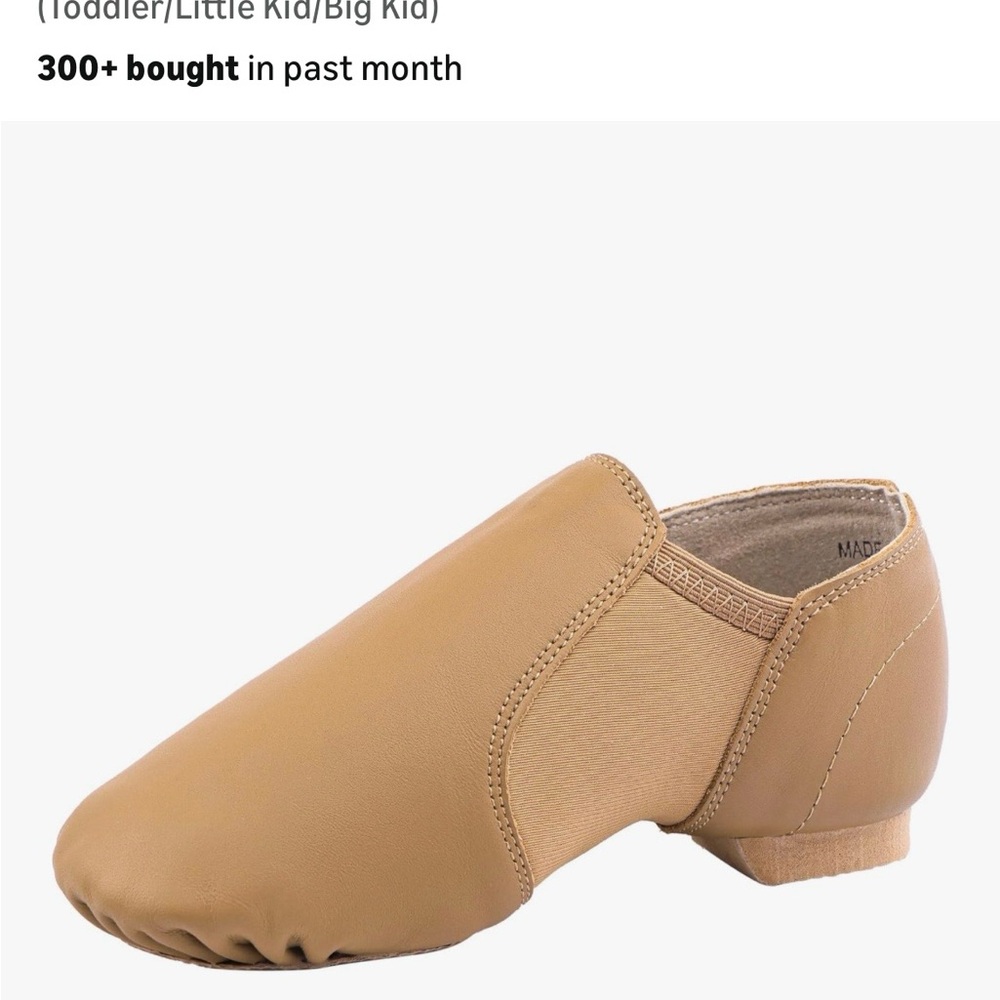 Kids Jazz and Baton shoe.   Size 2.5:  fits size 1.  Minimal wear, no smell!